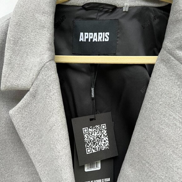 APPARIS Aaron tailored coat double breasted in Gray Size L - Picture 10 of 11